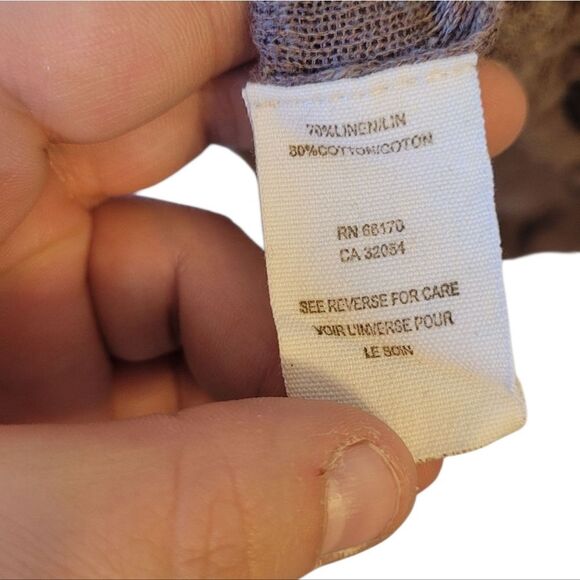 Free People Women's Brown Cotton Blend Sheer Oversized Blouse Size M - Picture 6 of 7